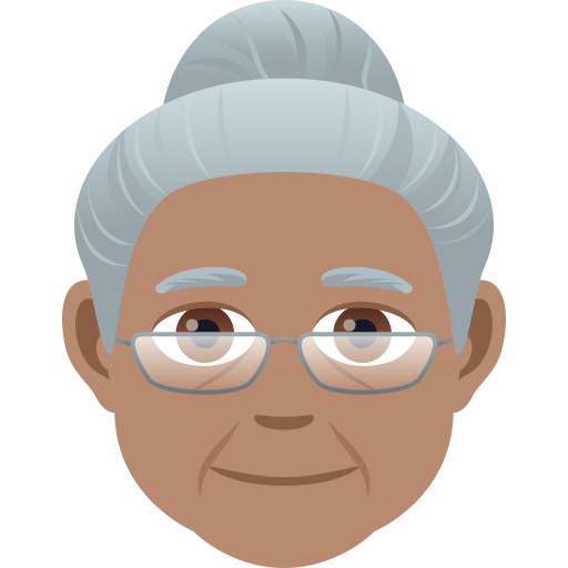 Older Woman: Medium Skin Tone on JoyPixels
