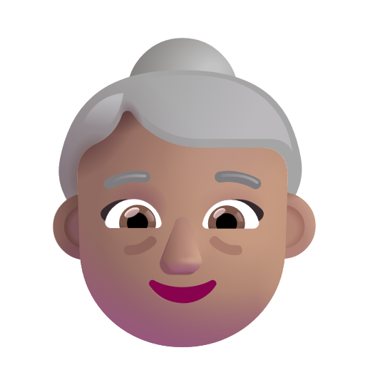 Older Woman: Medium Skin Tone on Microsoft 3D