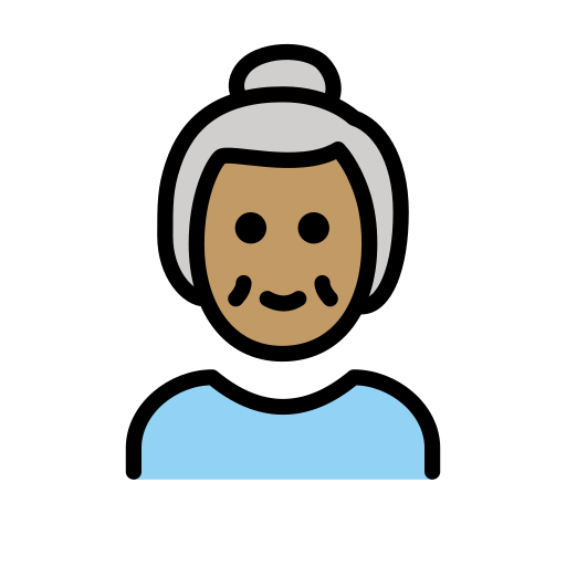 Older Woman: Medium Skin Tone on OpenMoji