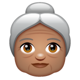 Older Woman: Medium Skin Tone on WhatsApp