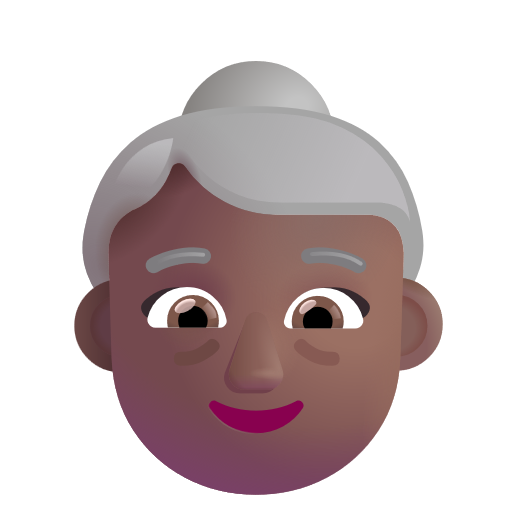 Older Woman: Medium-Dark Skin Tone on Microsoft 3D