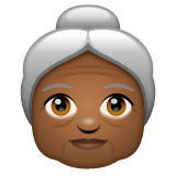Older Woman: Medium-Dark Skin Tone on WhatsApp