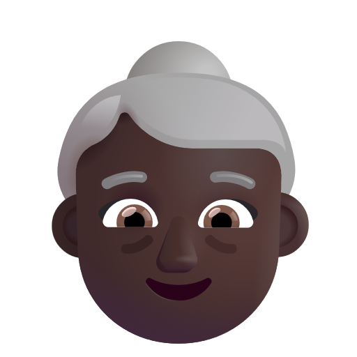 Older Woman: Dark Skin Tone on Microsoft 3D