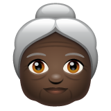 Older Woman: Dark Skin Tone on WhatsApp