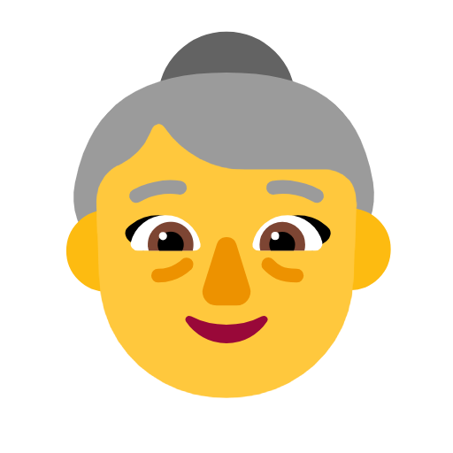 Older Woman on Microsoft Fluent