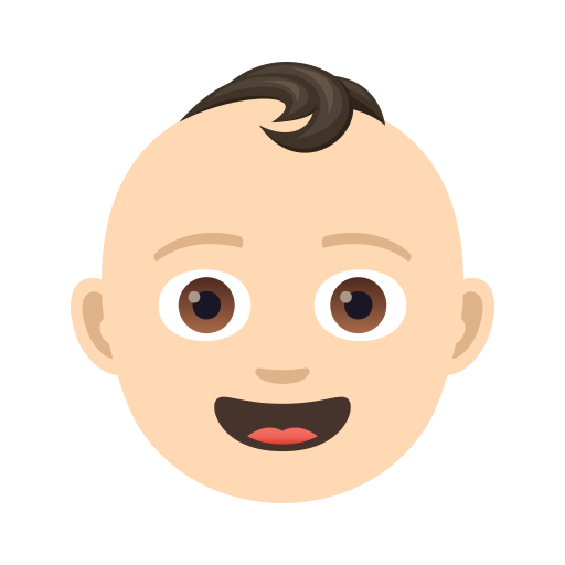 Baby: Light Skin Tone on JoyPixels