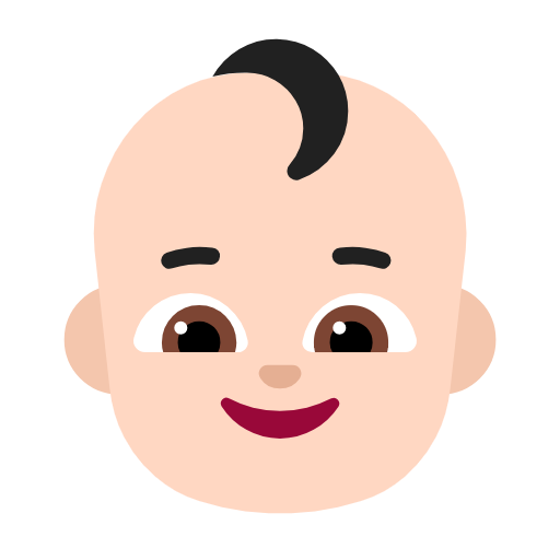 Baby: Light Skin Tone on Microsoft Fluent