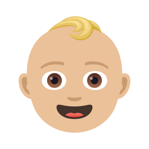 Baby: Medium-Light Skin Tone on JoyPixels