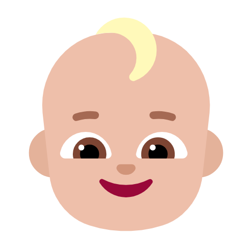 Baby: Medium-Light Skin Tone on Microsoft Fluent