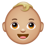 Baby: Medium-Light Skin Tone on WhatsApp