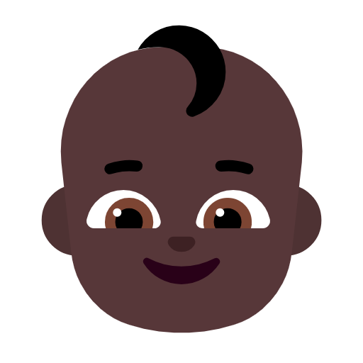 Baby: Dark Skin Tone on Microsoft Fluent