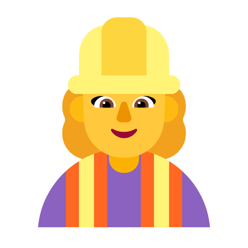 Woman Construction Worker on Microsoft Fluent