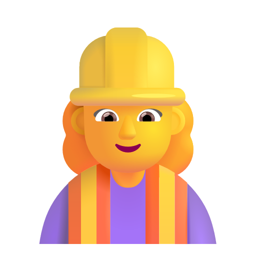 Woman Construction Worker on Microsoft 3D
