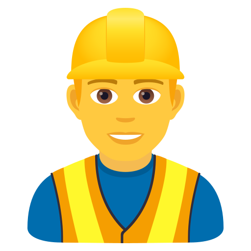 Man Construction Worker on JoyPixels