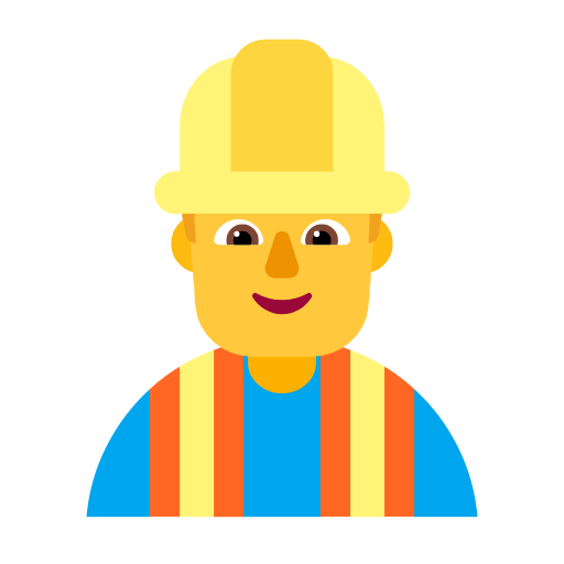 Man Construction Worker on Microsoft Fluent