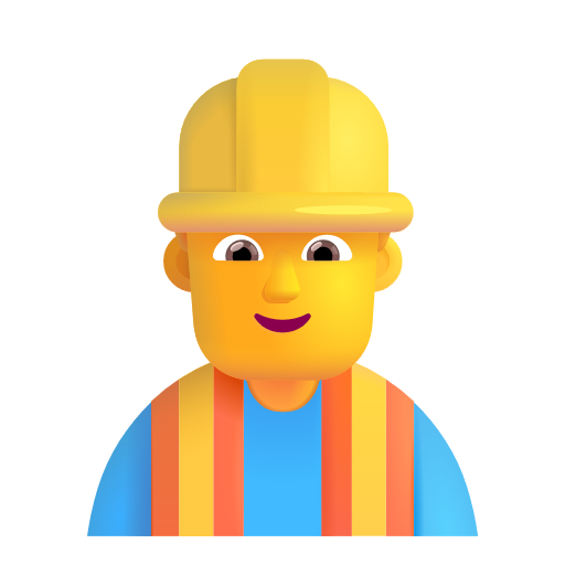 Man Construction Worker on Microsoft 3D