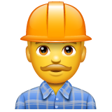 Man Construction Worker on WhatsApp