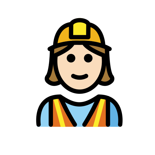 Woman Construction Worker: Light Skin Tone on OpenMoji