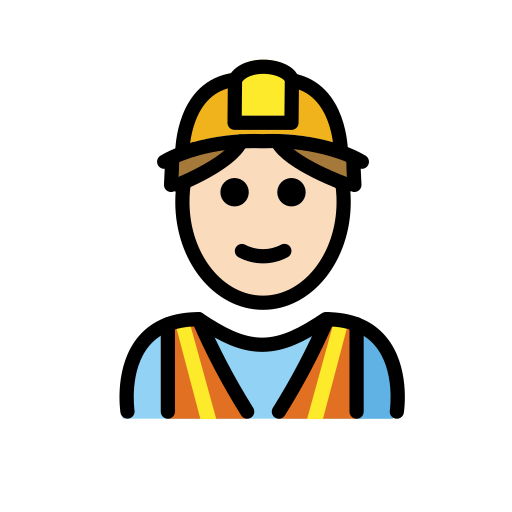 Man Construction Worker: Light Skin Tone on OpenMoji