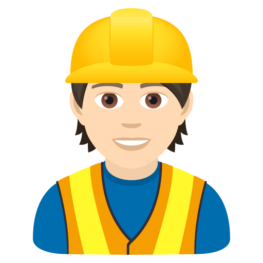 Construction Worker: Light Skin Tone on JoyPixels