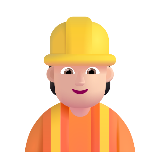 Construction Worker: Light Skin Tone on Microsoft 3D