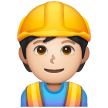 Construction Worker: Light Skin Tone on Samsung