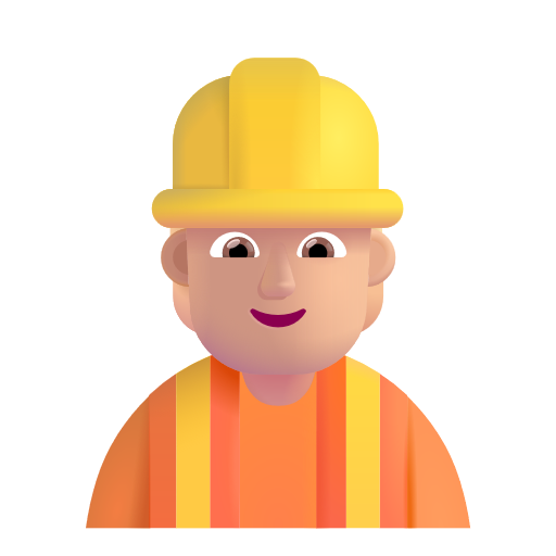 Construction Worker: Medium-Light Skin Tone on Microsoft 3D