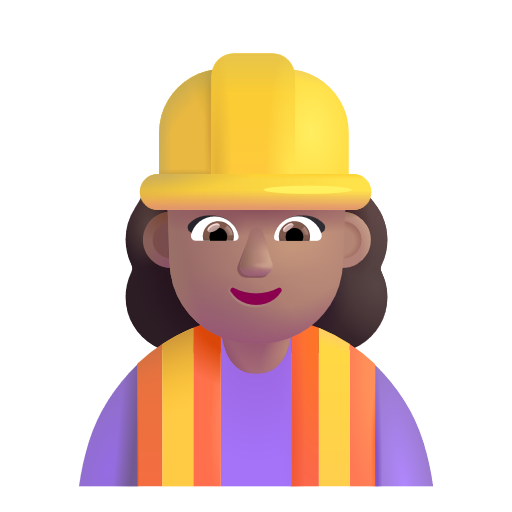 Woman Construction Worker: Medium Skin Tone on Microsoft 3D