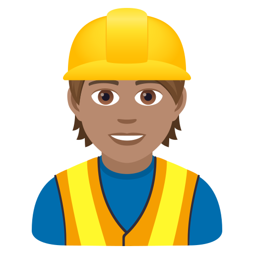 Construction Worker: Medium Skin Tone on JoyPixels