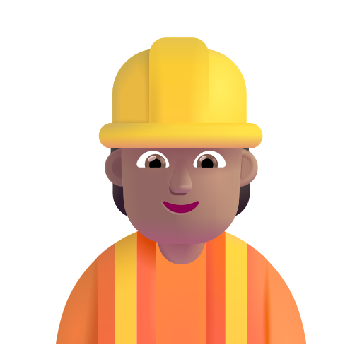 Construction Worker: Medium Skin Tone on Microsoft 3D
