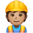 Construction Worker: Medium Skin Tone on Samsung