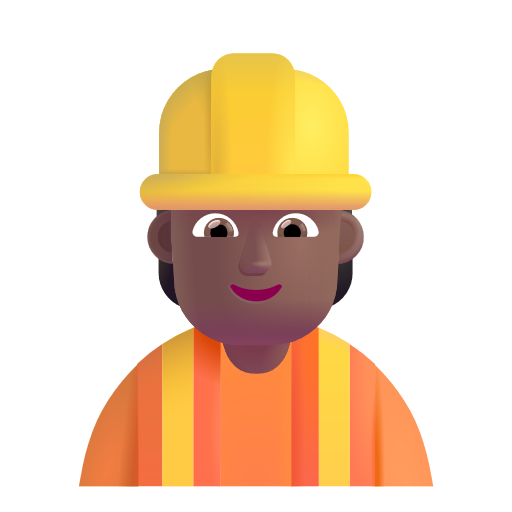 Construction Worker: Medium-Dark Skin Tone on Microsoft 3D