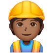 Construction Worker: Medium-Dark Skin Tone on Samsung