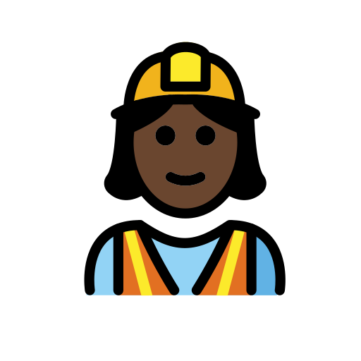 Woman Construction Worker: Dark Skin Tone on OpenMoji