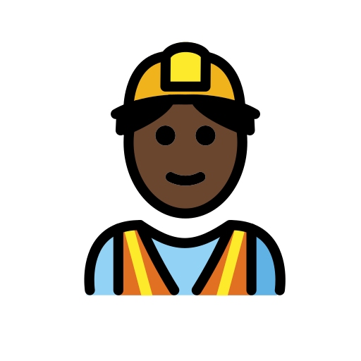 Man Construction Worker: Dark Skin Tone on OpenMoji
