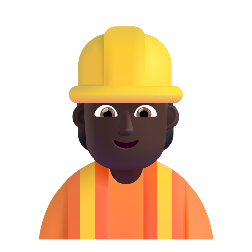 Construction Worker: Dark Skin Tone on Microsoft 3D