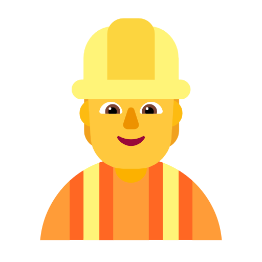 Construction Worker on Microsoft Fluent
