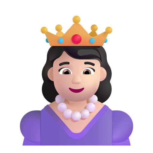Princess: Light Skin Tone on Microsoft 3D