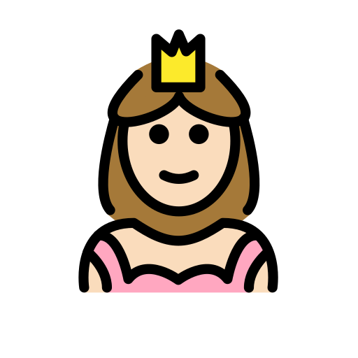 Princess: Light Skin Tone on OpenMoji