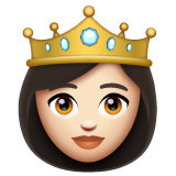 Princess: Light Skin Tone on WhatsApp