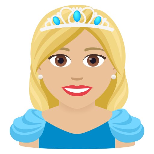 Princess: Medium-Light Skin Tone on JoyPixels