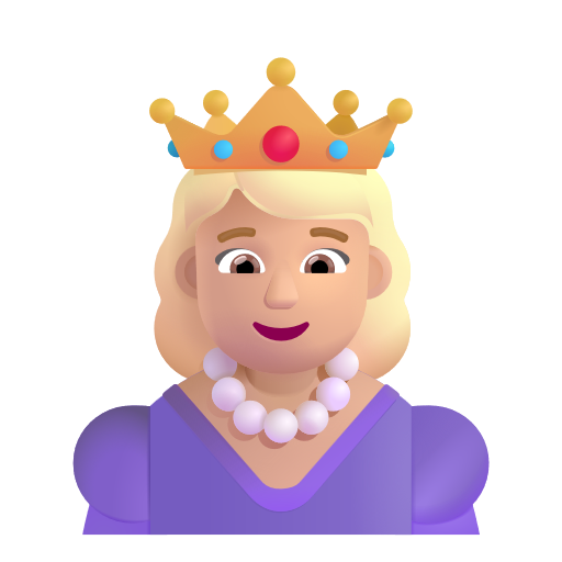 Princess: Medium-Light Skin Tone on Microsoft 3D