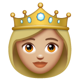 Princess: Medium-Light Skin Tone on WhatsApp