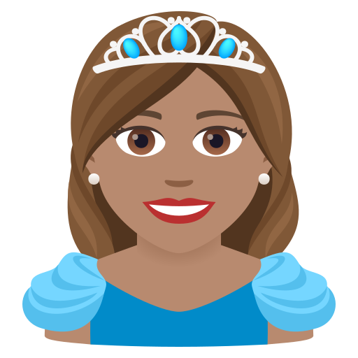 Princess: Medium Skin Tone on JoyPixels
