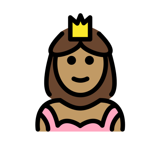 Princess: Medium Skin Tone on OpenMoji