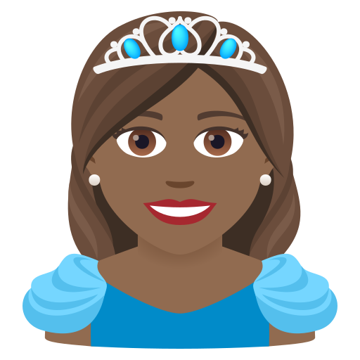 Princess: Medium-Dark Skin Tone on JoyPixels
