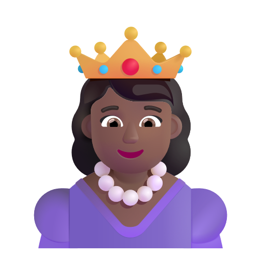 Princess: Medium-Dark Skin Tone on Microsoft 3D