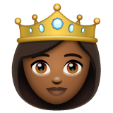 Princess: Medium-Dark Skin Tone on WhatsApp