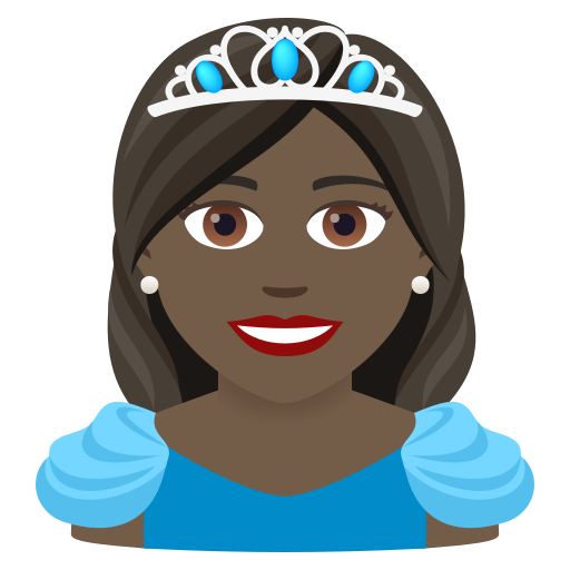 Princess: Dark Skin Tone on JoyPixels