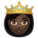 Princess: Dark Skin Tone on WhatsApp